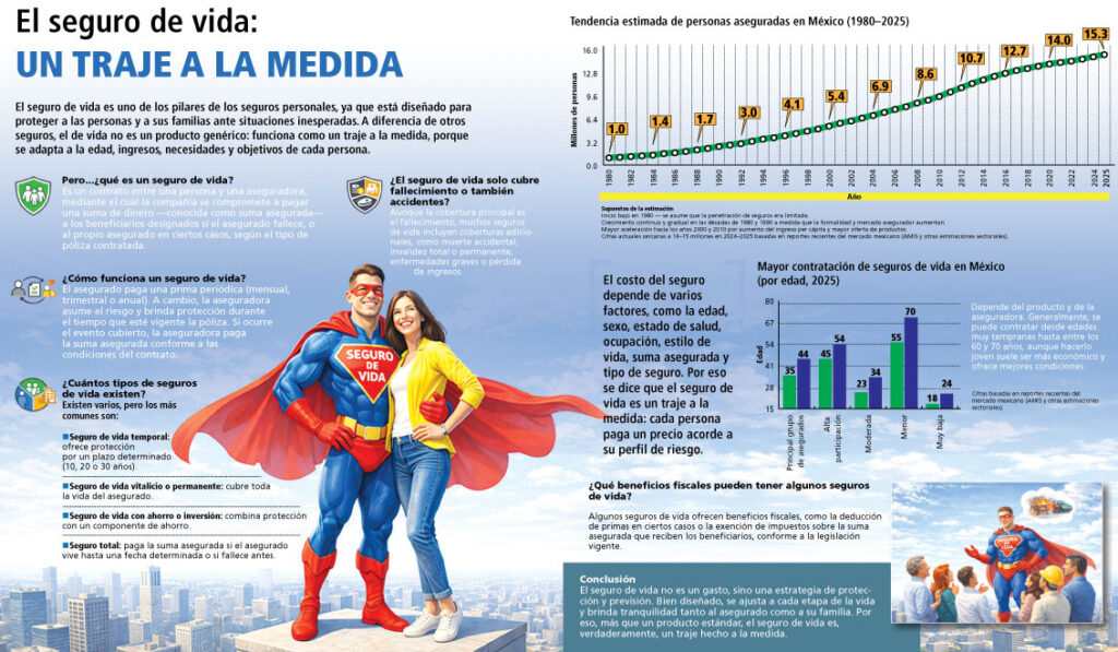 Infografia sobre los tipos de seguros que existen